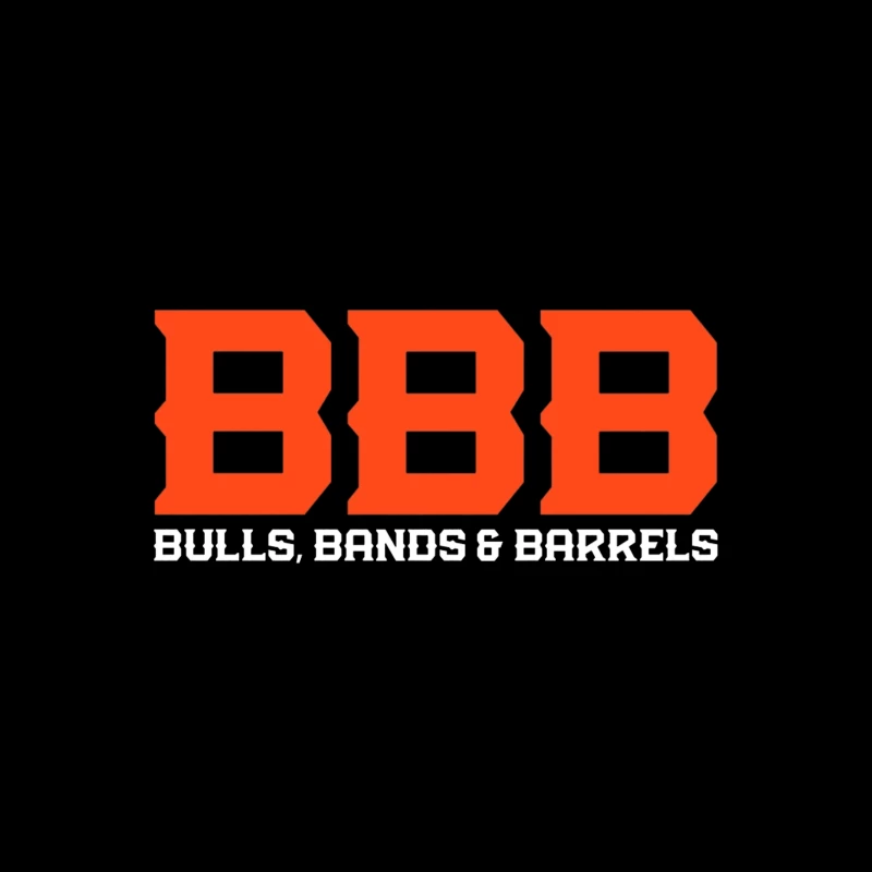 Orange BBB (Bulls Bands & Barrels) Western Event Logo Design Desk Mat