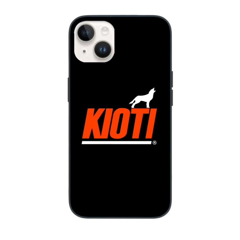 Kioti Farm Equipment Brand Logo with Wolf Silhouette iPhone Case