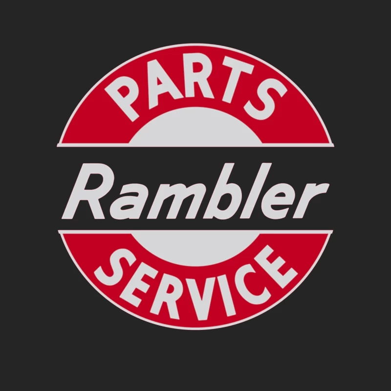 Vintage Rambler Parts & Service Logo Design Male Pullover Sweatshirt