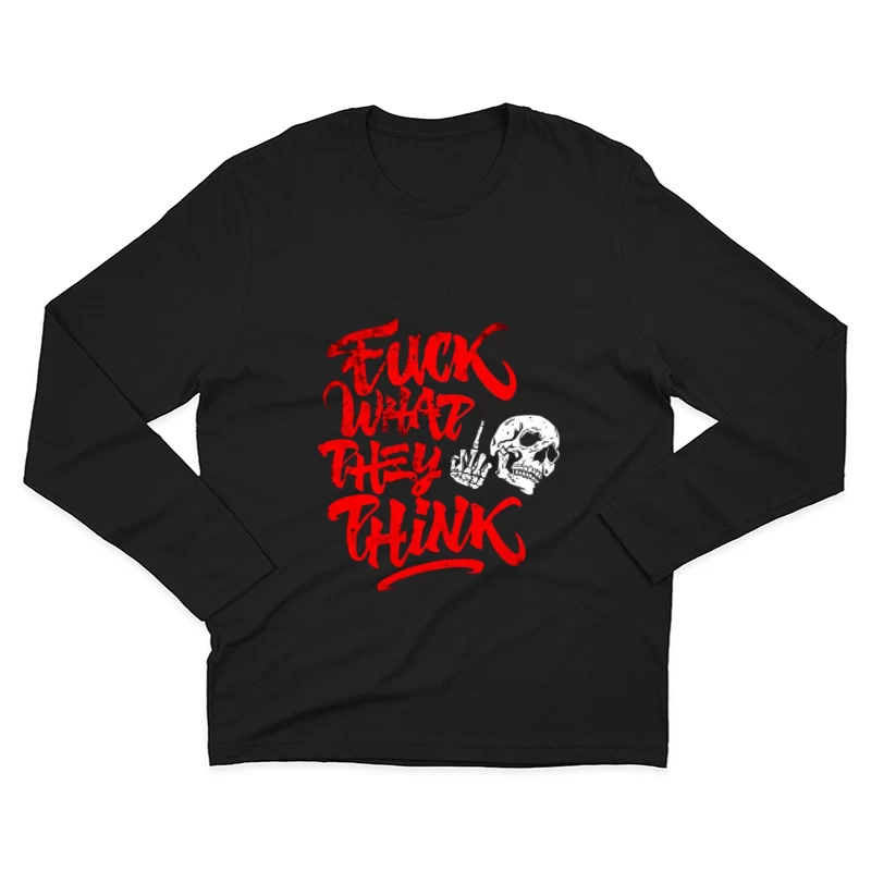 Rebellious Skull Graffiti Art Male Long Sleeve T-Shirt