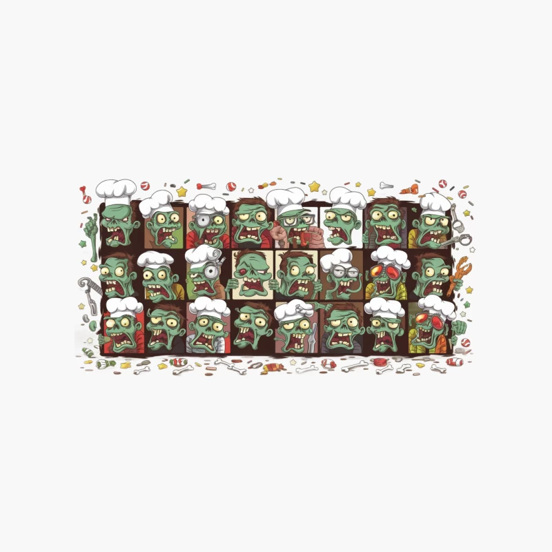 Zombie Chef Apocalypse: Culinary Chaos in the Kitchen Cotton Tote Bag