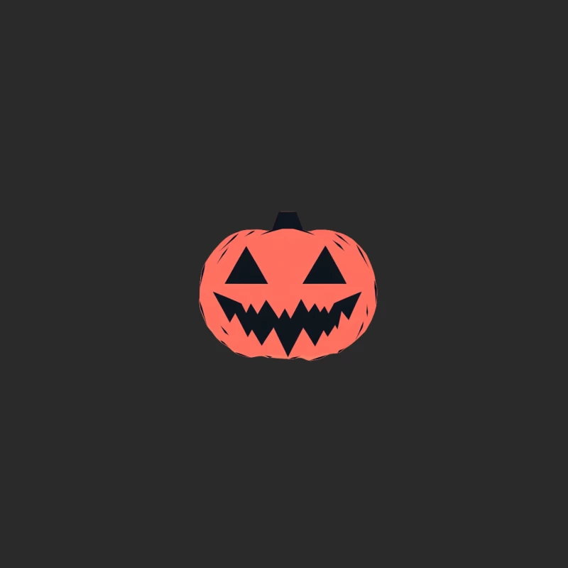 Minimalist Orange Halloween Jack-o'-Lantern Illustration Baseball Cap