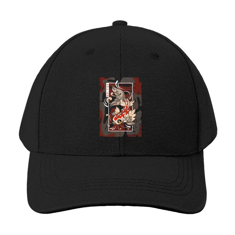 Koi Fish Art with a Contemporary Edge Baseball Cap