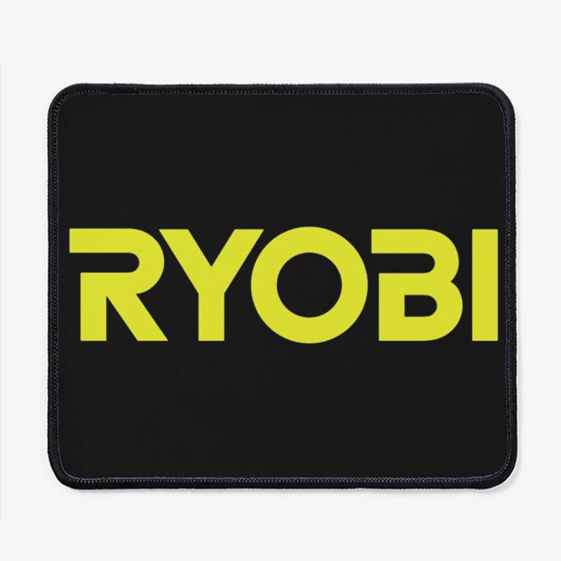 Ryobi Power Tools Brand Logo in Neon Yellow Mouse Pad