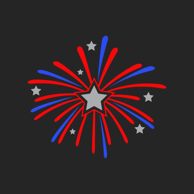 Fête nationale avec feux d'artifice en étoile Homme Sweat-shirt à enfiler