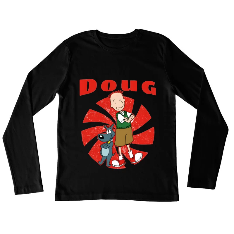 Doug and Porkchop: Classic Nickelodeon Cartoon Characters Female Long Sleeve T-Shirt