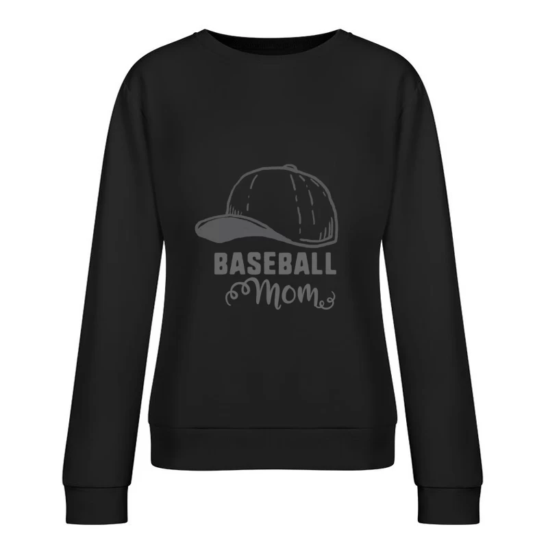 Chapeau et slogan de baseball pour les mamans Femme Sweat-shirt à enfiler