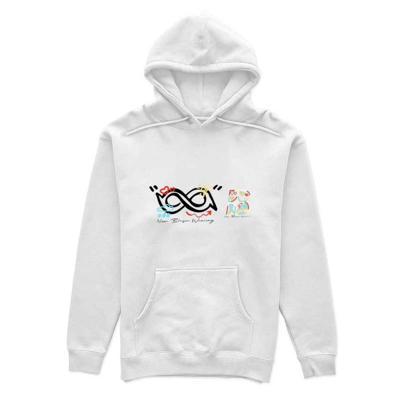 Logo artistique ludique avec symboles météorologiques et cœurs Femme Sweat à capuche