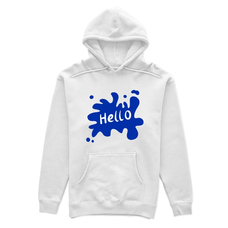 Blauer Spritzer mit 'Hallo' Damen Pullover Hoodie
