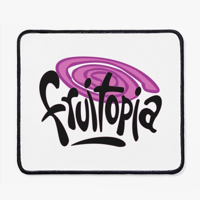 Fruitopia Vintage Beverage Brand Logo with Purple Swirl Design Mouse Pad