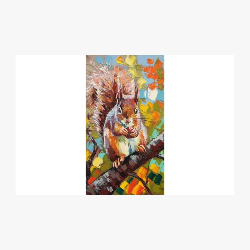 Vibrant Squirrel Wildlife Painting Travel Mug