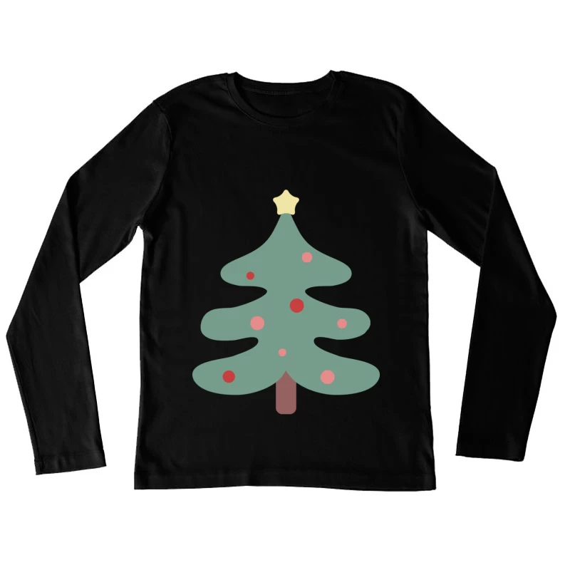 Arbre de Noël avec Étoile Femme Manches Longues T-Shirt
