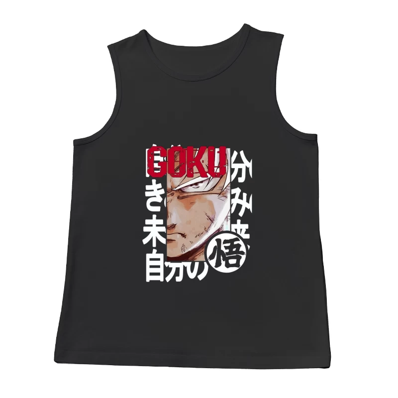 Goku Anime-Design mit Schriftzeichen Herren Tanktops