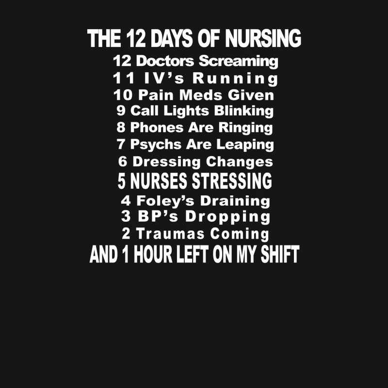 The 12 Days of Nursing Male Long Sleeve T-Shirt