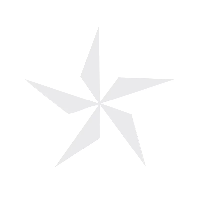White Geometric Star Shape: Minimalist Simple Design Tapestry