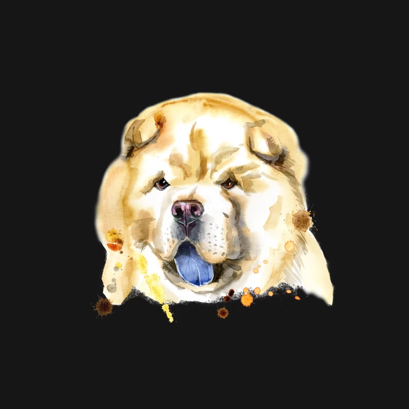 Portrait artistique de chien au pelage doré Femme T-Shirt