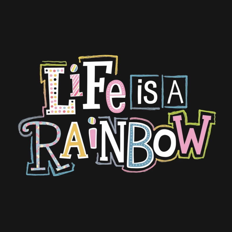 Playful Rainbow Typography Design Mouse Pad