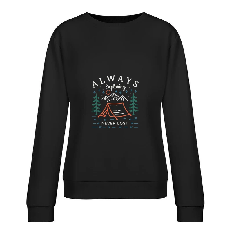 Erkundung und Camping-Abenteuer Damen Pullover Sweatshirt