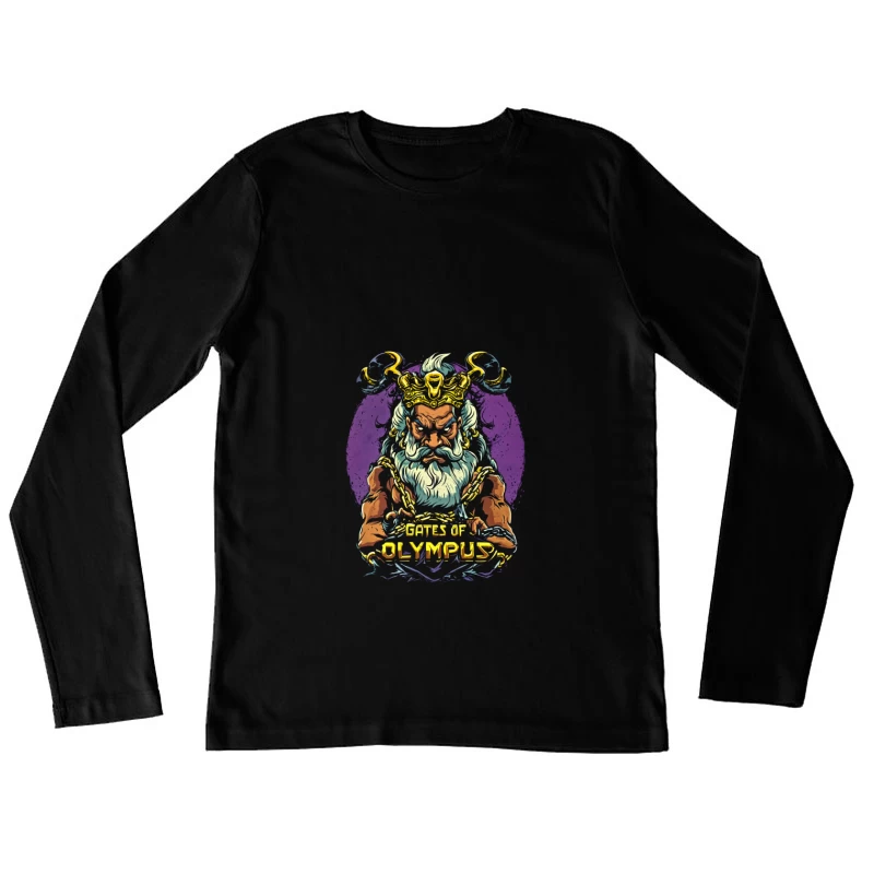 Mythological Illustration of Zeus from Greek Mythology Female Long Sleeve T-Shirt