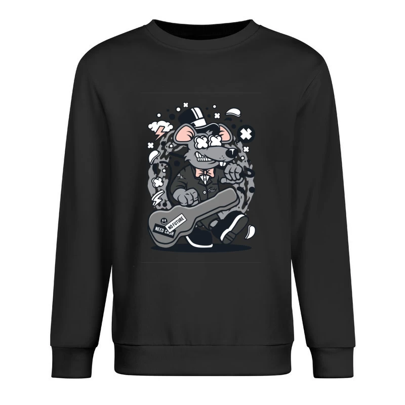 Rat en smoking avec guitare Homme Sweat-shirt à enfiler
