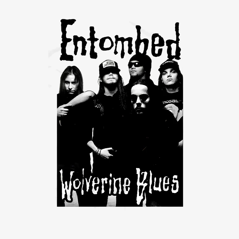 Entombed Wolverine Blues Black White Male Pullover Sweatshirt