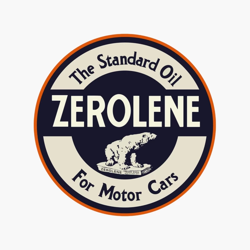 Vintage Standard Oil Zerolene Motor Car Advertisement with Polar Bear Logo Cotton Tote Bag