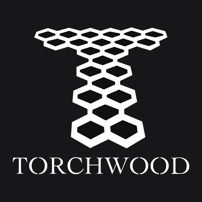 Torchwood Series Geometric Hexagonal Logo Design Male Pullover Hoodie