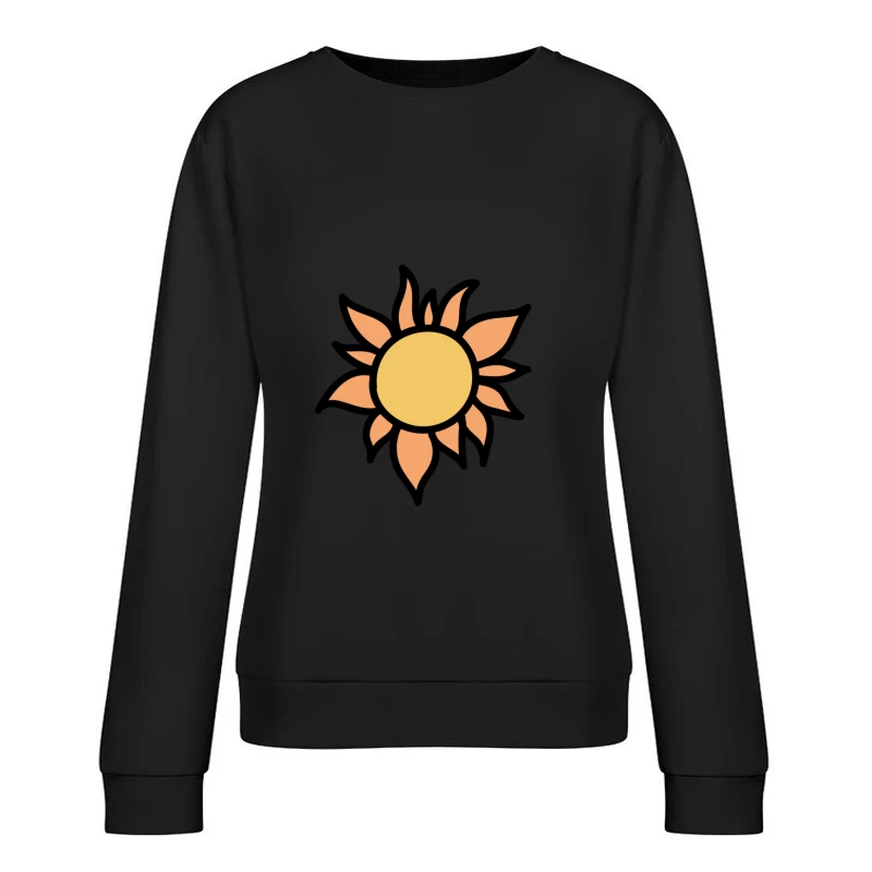 Illustration de soleil stylisé Femme Sweat-shirt à enfiler