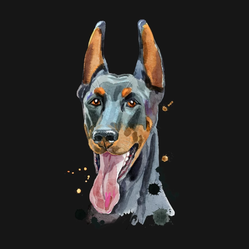 Portrait artistique de doberman Femme T-Shirt