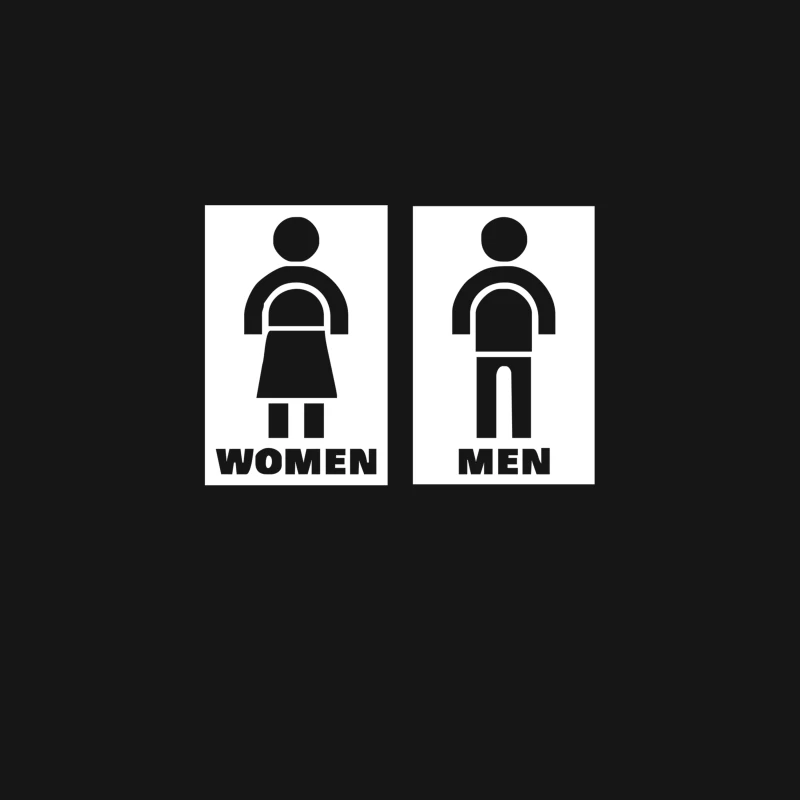 Restroom Sign Sticker Vinyl Decal Desk Mat