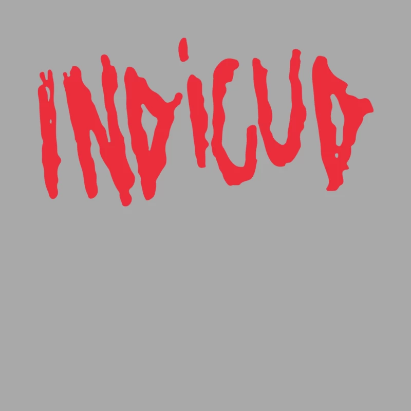 Red Indie Grunge Text Logo Female Pullover Hoodie