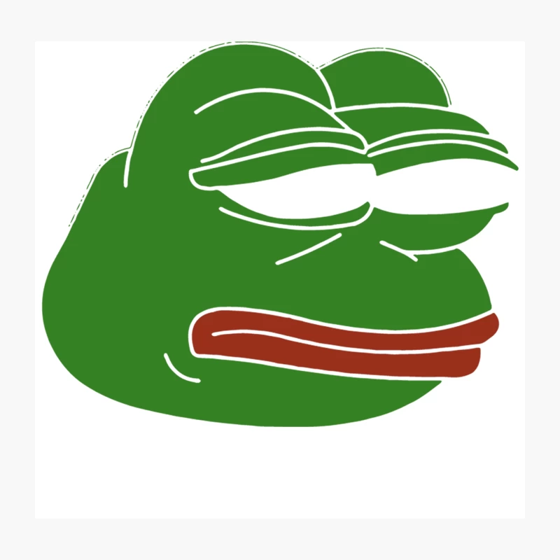 Sad Frog Throw Pillow