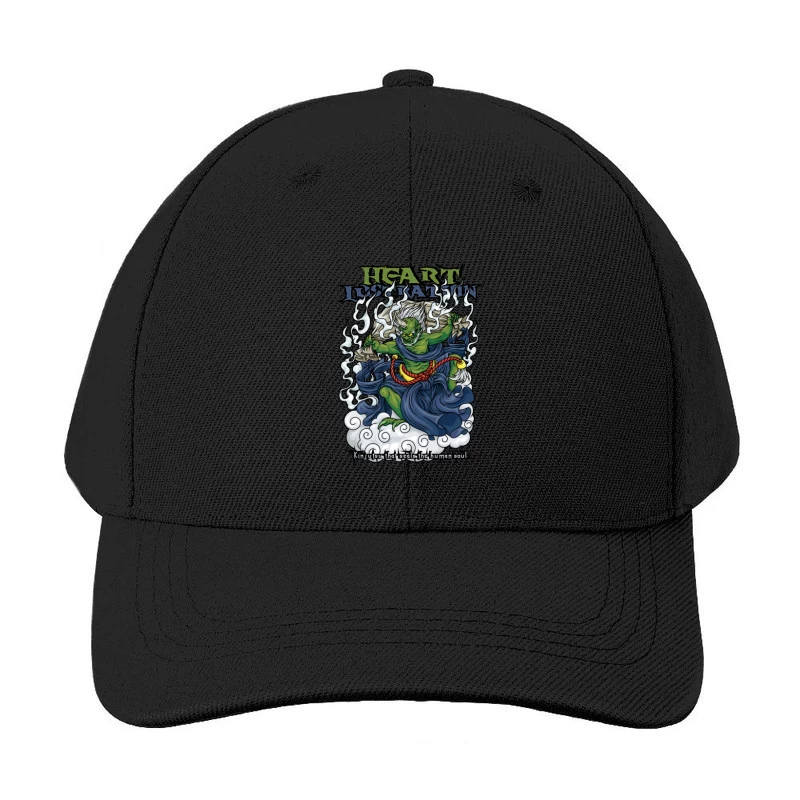 Demon Illustration with Kintsutsu Theme Baseball Cap