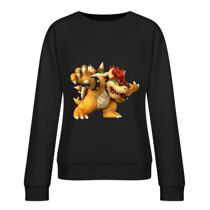 Bowser Character from Video Games Female Pullover Sweatshirt