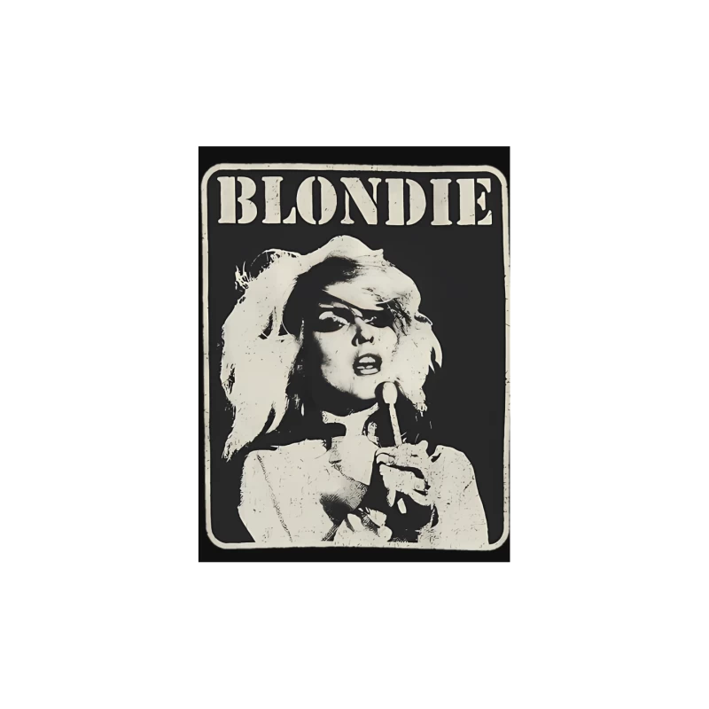 Vintage Black and White Blondie Band Promotional Poster Mouse Pad