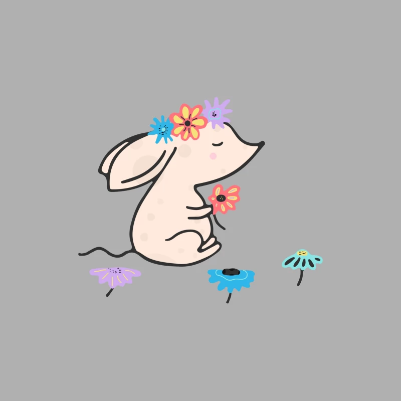 Souris mignonne avec des fleurs Homme Débardeur
