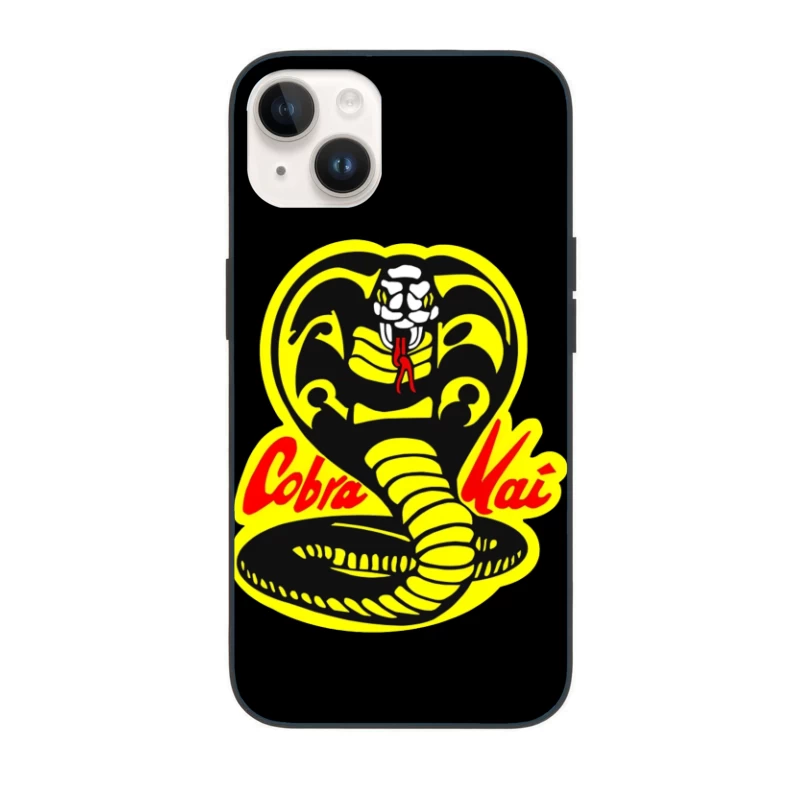 Cobra Kai Martial Arts Dojo Logo with Strike-Ready Snake iPhone Case