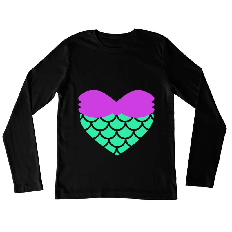 Cœur de sirène coloré Femme Manches Longues T-Shirt
