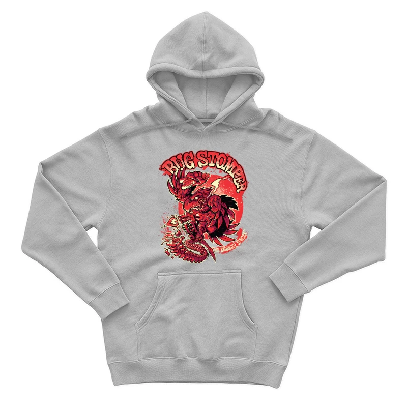 Fierce Cartoon Creature Artwork Male Pullover Hoodie