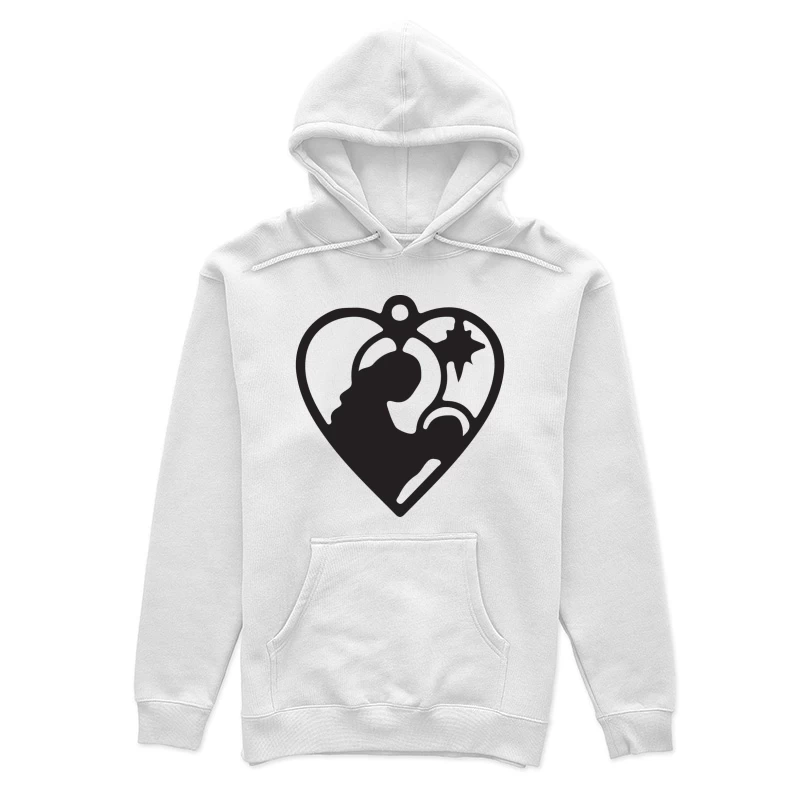 Icône de Noël avec étoile et silhouette Femme Sweat à capuche