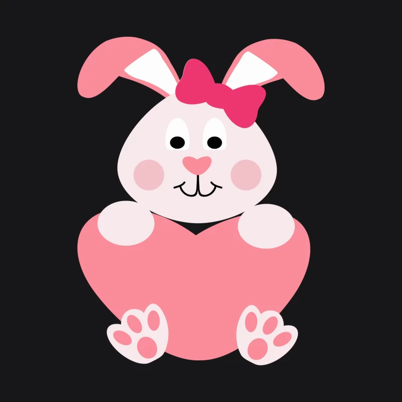 Lapin mignon avec cœur rose Homme Sweat à capuche