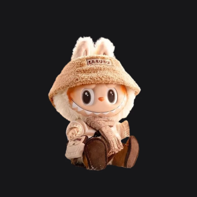 Niedliche Winter-Puppe mit Mütze Herren Pullover Hoodie