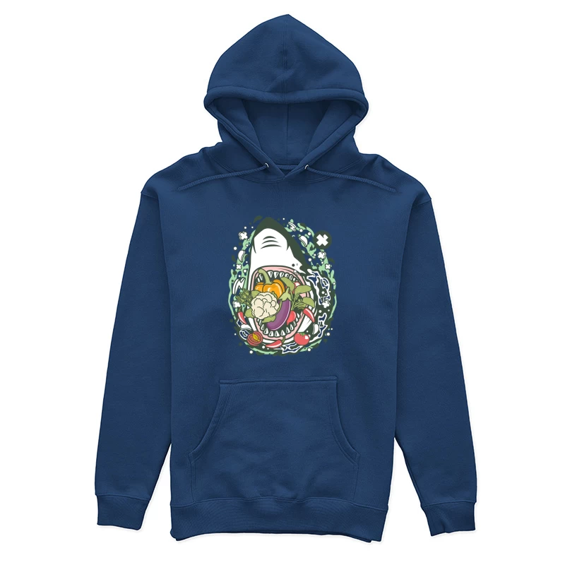 Requin végétarien gourmand Femme Sweat à capuche