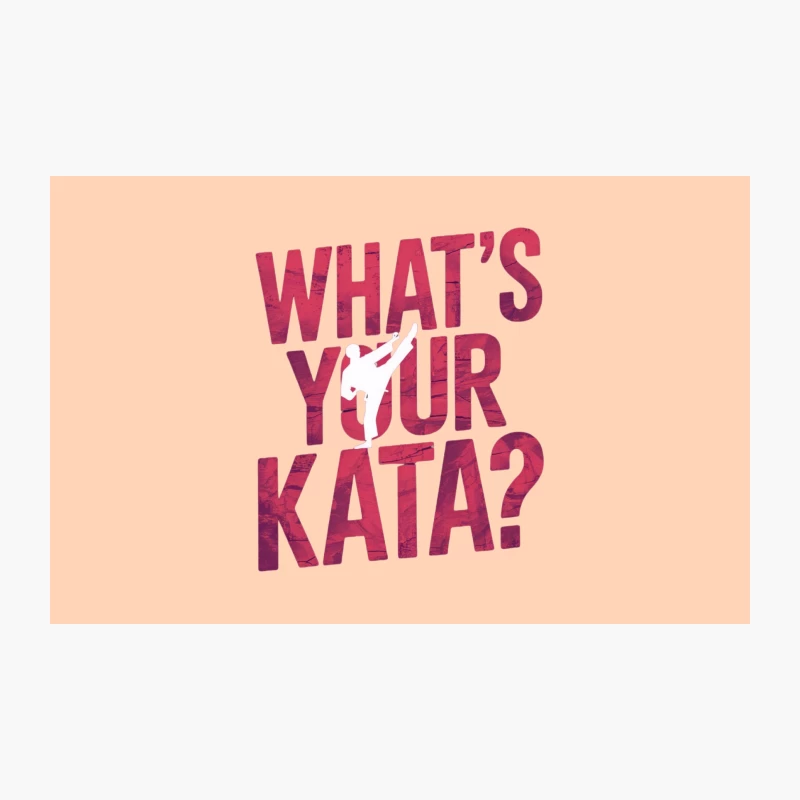 Pink Typography: What's Your Kata? Martial Arts Question Travel Mug