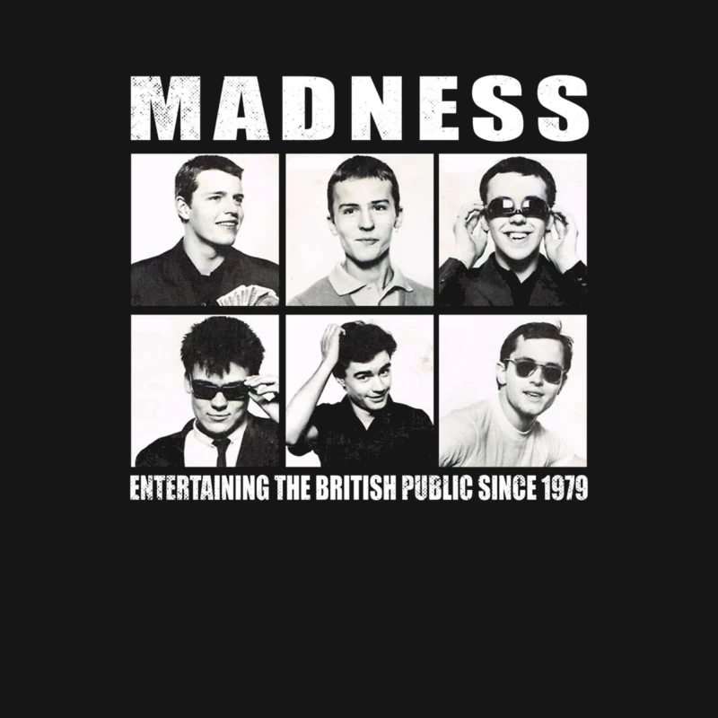 Vintage Portrait Collection of British Ska Band Madness - Since 1979 Male T-Shirt