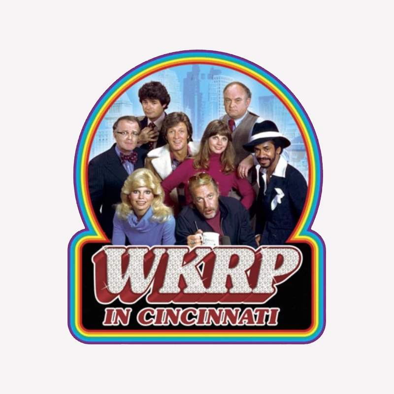 WKRP in Cincinnati skyline logo 6 Male T-Shirt