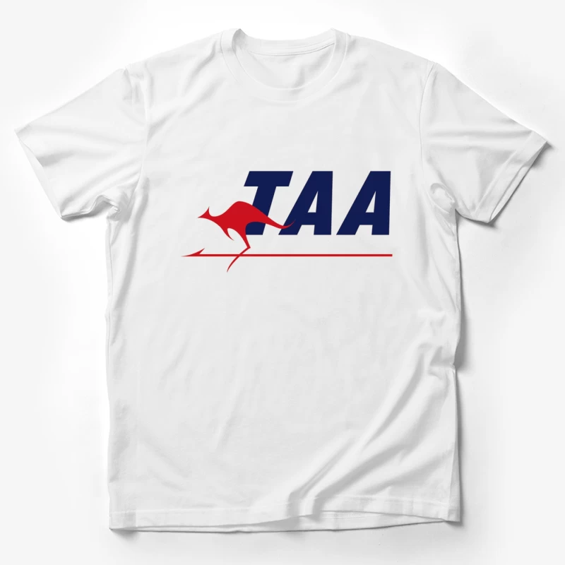 TAA (Trans Australia Airlines) Vintage Logo with Red Kangaroo Male T-Shirt