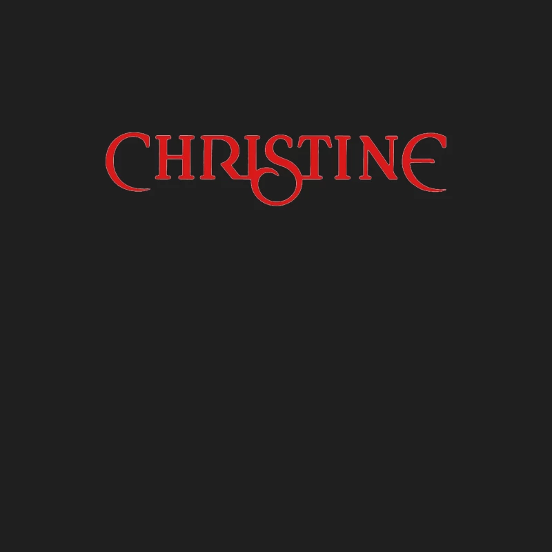 Christine (1983) Classic Horror Movie Logo in Red Typography Male Tank Top