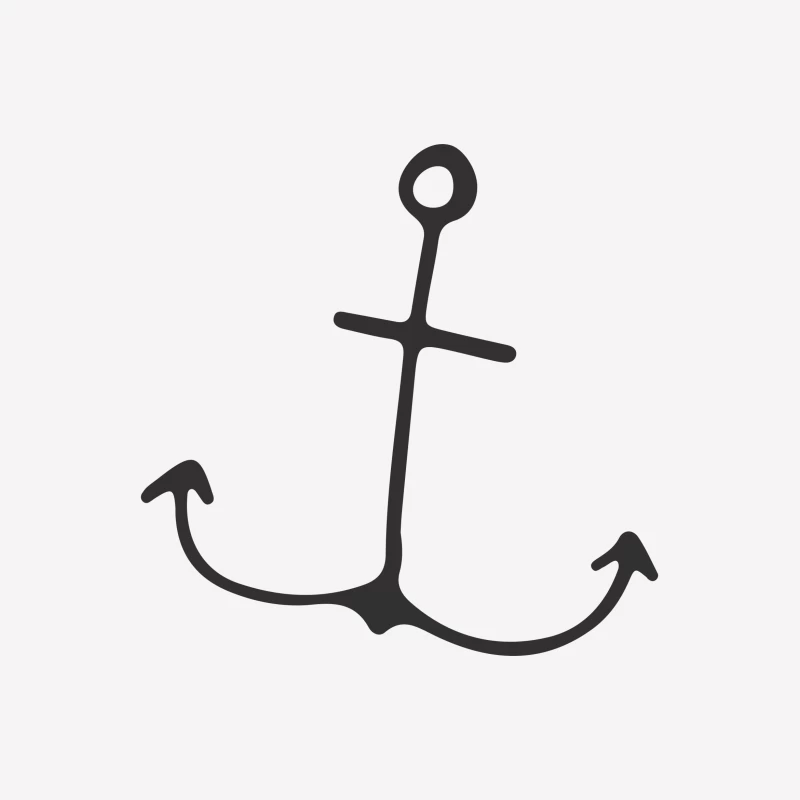 Symbole d'Ancre Marin Simple Femme T-Shirt