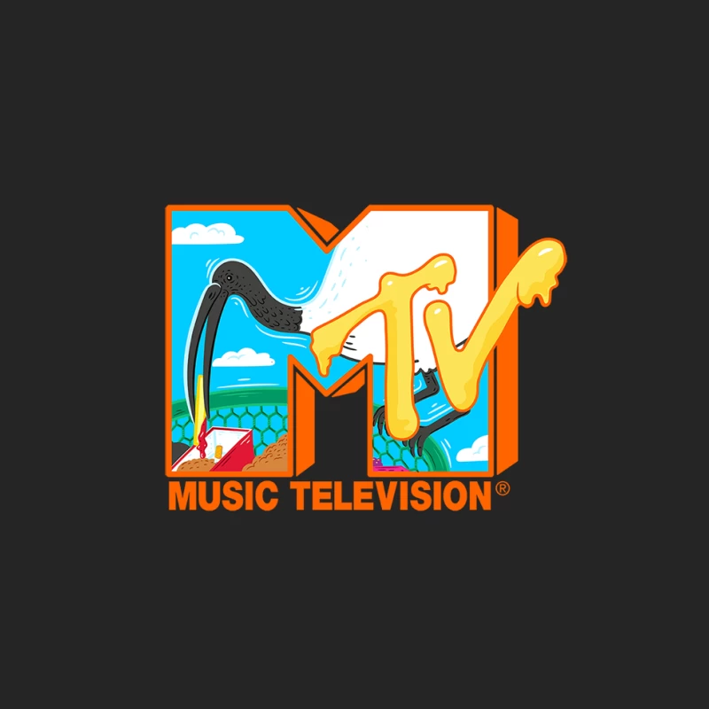 Kreatives MTV Logo mit bunten Elementen Damen Pullover Sweatshirt